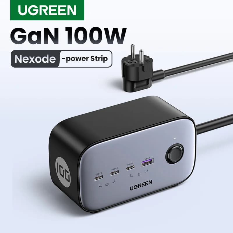 Statie de incarcare desktop GaN 100W cu prelungitor