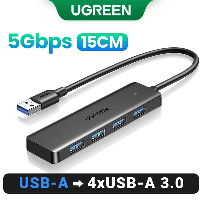 Hub USB 3.0 & USB-C cu 4 porturi