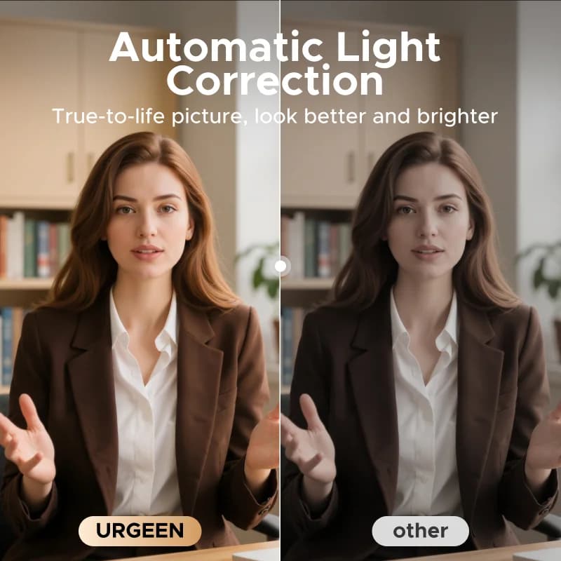 Cameră web 4K cu microfon și corecție automată a luminii