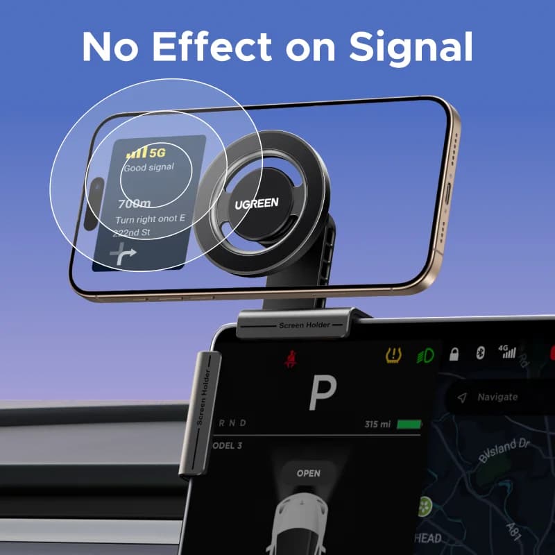 Suport auto magnetic pentru telefon, compatibil ecrane tactile